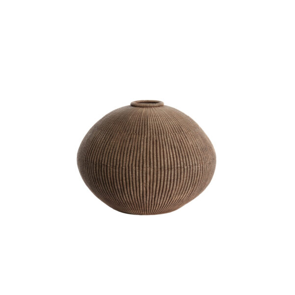 VASE DEKOR VEDELLO BRUN Ø35X2 6.5