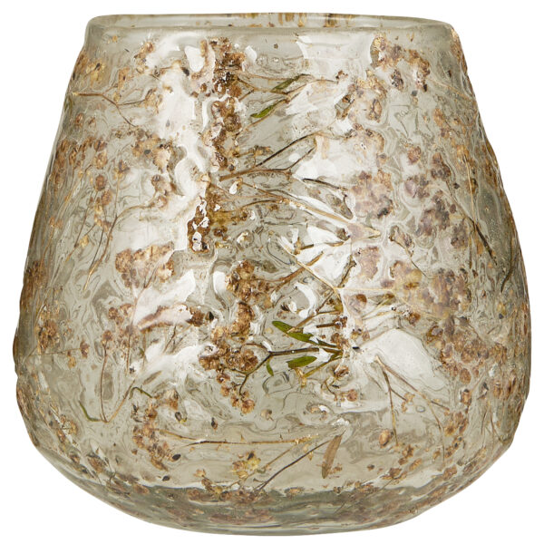 IB Lykt m/blomst i glass 02053-00