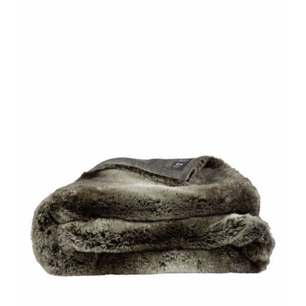 AW GREY BEAR - 127 cm A-7-133  Imitert pels, Pledd