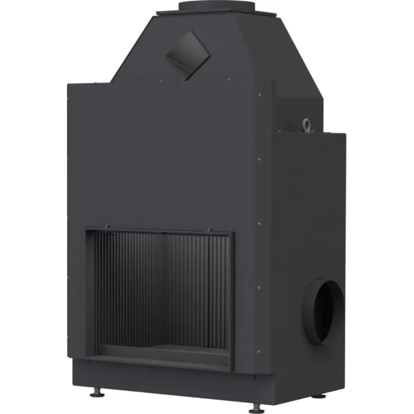 Brunner - Urfeuer 50-66 svart åpen peisinnsats for rett vegg